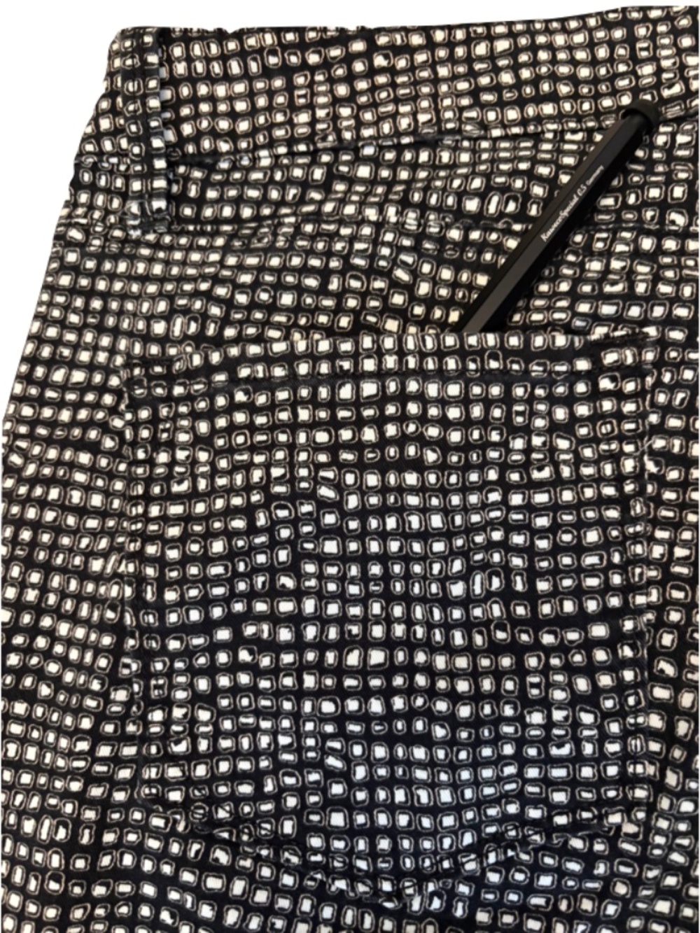 Loft black and white squares pattern curvy skinny pants size 8 | 29" - Picture 8 of 11